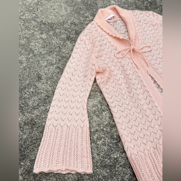 Victoria’s Secret Blush Pink Knit Cardigan Perfect Layer over Lingerie dress - Picture 4 of 9